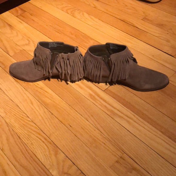 Fringe Suede Booties - Picture 2 of 6